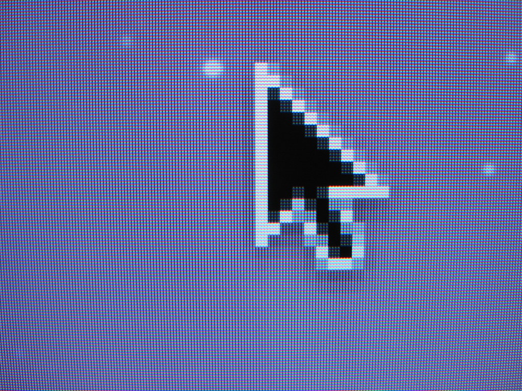 Illustrative image of an arrow-shaped mouse cursor.